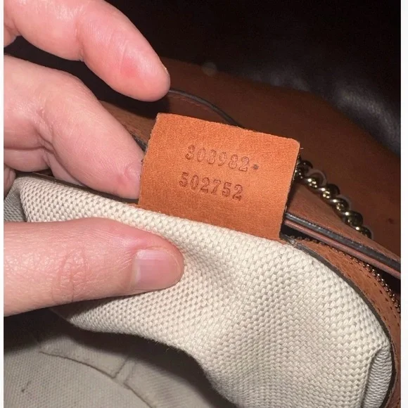 GUCCI Soho Chain Nubuck Orange Leather Tote - Picture 15 of 15